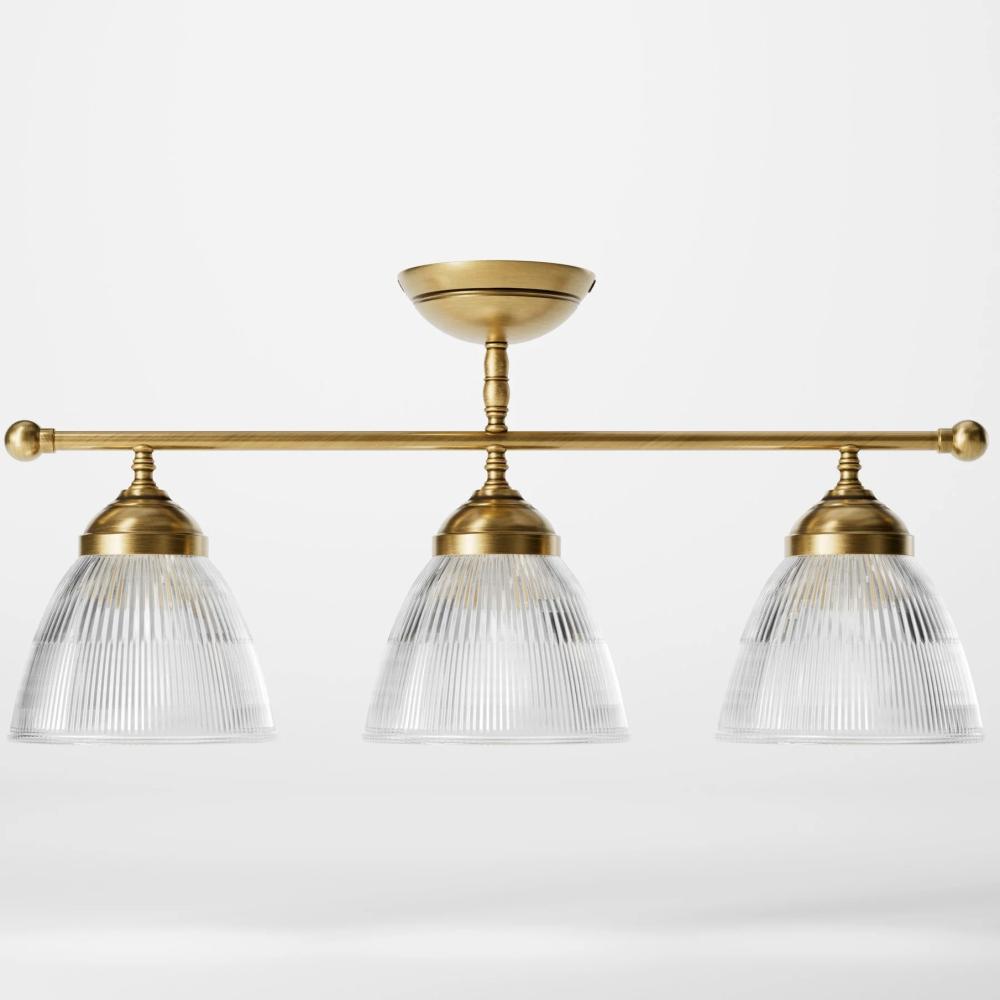 elegans harom izzos mediterran uvegburas mennyezeti lampa vilagitas alacsony belmagassag polgari artdeco bronz arany luxus rez.jpg